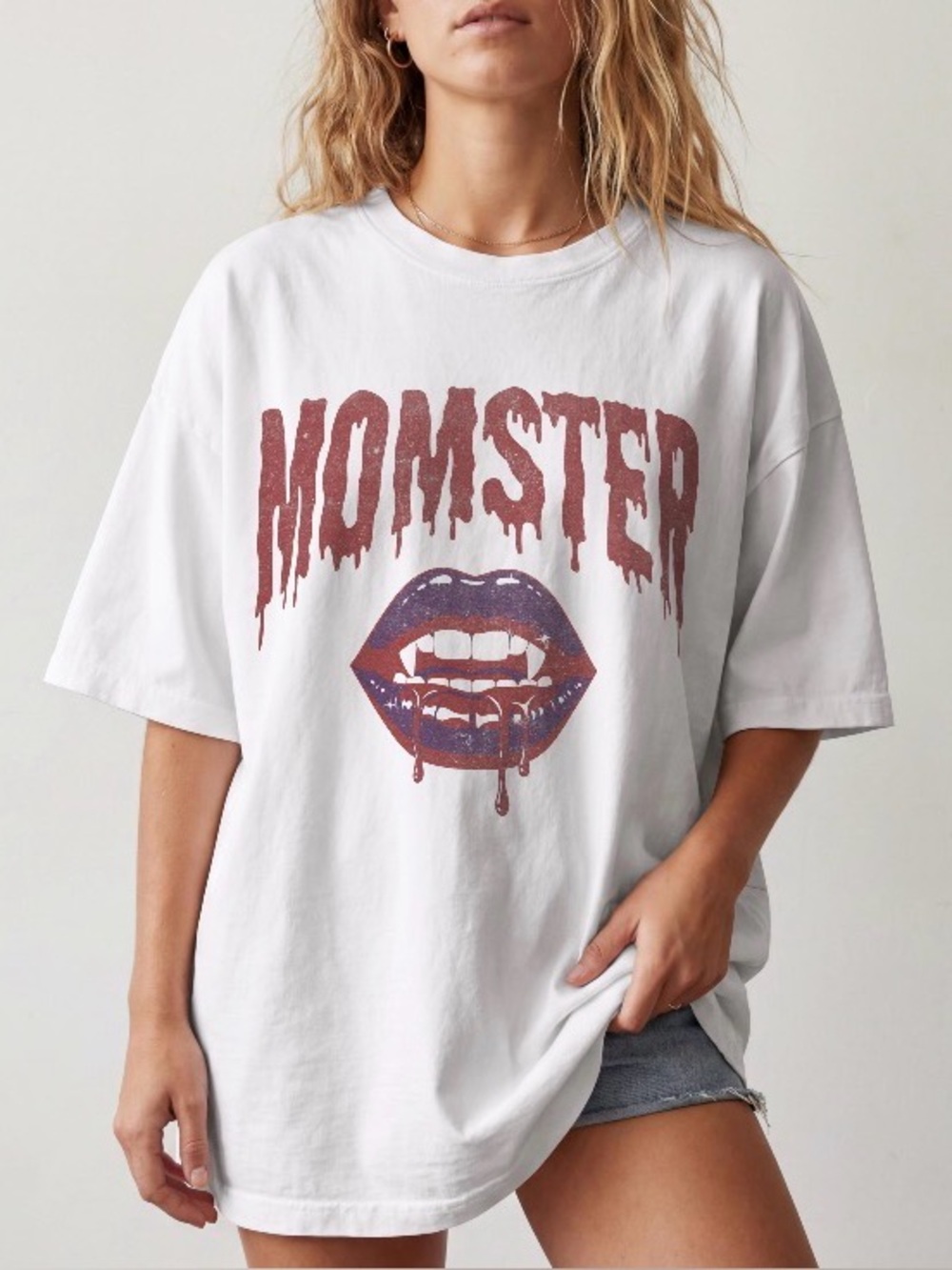 Momster Comfort Colors T-Shirt, Funny Halloween Spooky Mom Graphic Tee